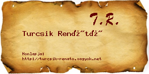 Turcsik Renátó névjegykártya